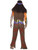48" Blue and Brown Zombie 1960's Style Hippie Men Adult Halloween Costume - Medium - IMAGE 3