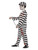 48" Black and White Zombie Convict Boy Tween Halloween Costume - IMAGE 2