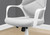 45.75" White and Gray Contemporary Upholstered Office Chair - IMAGE 2