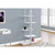 60" White and Silver Contemporary 5 Shelves Rectangular Bookcase - IMAGE 4