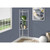 57.75" White Contemporary Four Tier Etagere Corner Bookcase - IMAGE 4