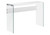 44" White and Clear Contemporary Rectangular Accent Table with Tempered Glass Top - IMAGE 1