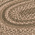 5' x 7' Coffee Brown and Beige All Purpose Handcrafted Reversible Oval Area Throw Rug - IMAGE 2