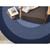 12' x 16' Navy and Pale Blue All Purpose Handcrafted Reversible Oval Outdoor Area Throw Rug - IMAGE 3