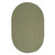 5' x 8' Green Solid Oval Hand Braided Area Throw Rug - IMAGE 1