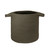 16" Charcoal Gray Round Handmade Braided Laundry Basket - IMAGE 1