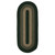 2' x 15' Dark Green and Brown All Purpose Handcrafted Reversible Oval Outdoor Area Throw Rug Runner - IMAGE 1