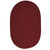 2' x 7' Red Reversible Oval Area Throw Rug Runner - IMAGE 1