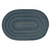 3' x 5' Navy Blue and Beige All Purpose Handcrafted Reversible Oval Area Throw Rug - IMAGE 3