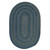 9' x 12' Navy Blue and Green All Purpose Handcrafted Reversible Oval Area Throw Rug - IMAGE 1