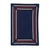 8' x 11' Navy Blue and Red All Purpose Handmade Reversible Rectangular Mudroom Area Throw Rug - IMAGE 1