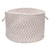 14" Pink and Gray Handmade Braided Basket - IMAGE 1