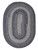3' x 5' Oxford Blue and Ash Gray Reversible Oval Nursery Rug - IMAGE 1