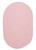 3' Solid Pink Round Braided Area Throw Rug - IMAGE 1