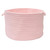 14" Pink Handmade Braided Basket - IMAGE 1