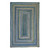 2' x 9' Blue and Green Braided Reversible Rectangular Rug Runner - IMAGE 1