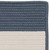 7' x 7' Steel Blue Striped All Purpose Handcrafted Reversible Square Outdoor Area Throw Rug - IMAGE 2