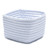 11" Blue and White Handmade Braided Basket - IMAGE 1