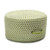 20" Green Handmade Round Outdoor Pouf Ottoman - IMAGE 1