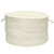 18" Yellow and White Handmade Braided Basket with Handle - IMAGE 1