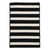 9' x 12' Black and White Striped Rectangular Braided Area Throw Rug - IMAGE 1