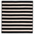 4' Black and White Square Striped Pattern Braided Area Rug - IMAGE 1