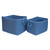 16" Dusk Blue Rustic Rectangular Braided Storage Basket - IMAGE 1