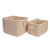 Set of 2 Linen Off White Rustic Rectangular Braided Storage Basket - IMAGE 1