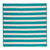 4' Turquoise Blue and White Square Braided Area Rug - IMAGE 1