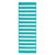 2' x 12' Turquoise Blue and White Rectangular Braided Runner Rug - IMAGE 1