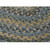 12' x 15' Blue and Yellow Braided Oval Area Throw Rug - IMAGE 2