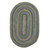 10' x 13' Blue and Yellow Braided Oval Area Throw Rug - IMAGE 1