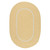 4' x 6' Yellow and White Oval Area Throw Rug - IMAGE 1