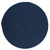 5' Navy Blue Solid All Purpose Handcrafted Reversible Round Outdoor Area Throw Rug - IMAGE 1