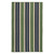 12' x 15' Green and Blue Striped Rectangular Area Throw Rug - IMAGE 1