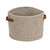 16" Wheat Gray Round Handmade Braided Storage Basket - IMAGE 1