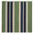 4' x 6' Green and Blue Striped Rectangular Area Throw Rug - IMAGE 2