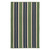 3' x 5' Green and Blue Striped Rectangular Area Throw Rug - IMAGE 1