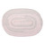 8' x 11' Pink Gray Oval Hand-made Braided Cotton Throw Rug - IMAGE 1