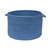 24" Steel Blue Handcrafted Round Braided Basket - IMAGE 1