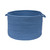 14" Steel Blue Handcrafted Round Braided Basket - IMAGE 1