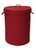 30" Red Handmade Braided Hamper With Lid - IMAGE 1