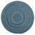 5' Blue and White Handcrafted Reversible Round Area Throw Rug - IMAGE 1