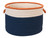 18" Bright Blue and Orange Modern Round Braided Storage Basket - IMAGE 1