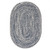 8' x 11' White and Blue All Purpose Tweed Handcrafted Reversible Oval Area Throw Rug - IMAGE 1