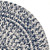 8' x 11' White and Blue All Purpose Tweed Handcrafted Reversible Oval Area Throw Rug - IMAGE 2
