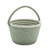 12" Mint Green Novelty Round Braided Storage Basket - IMAGE 1