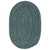 2' x 5' Navy Blue All Purpose Handmade Reversible Oval Mudroom Area Throw Rug Runner - IMAGE 1