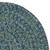 2' x 5' Navy Blue All Purpose Handmade Reversible Oval Mudroom Area Throw Rug Runner - IMAGE 2