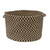 14" Mocha Brown and Beige Handmade Braided Basket - IMAGE 1